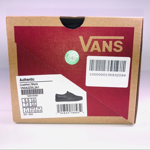 VANS Authentic Soft Leather Triple Black Sneakers - Picture 9 of 11